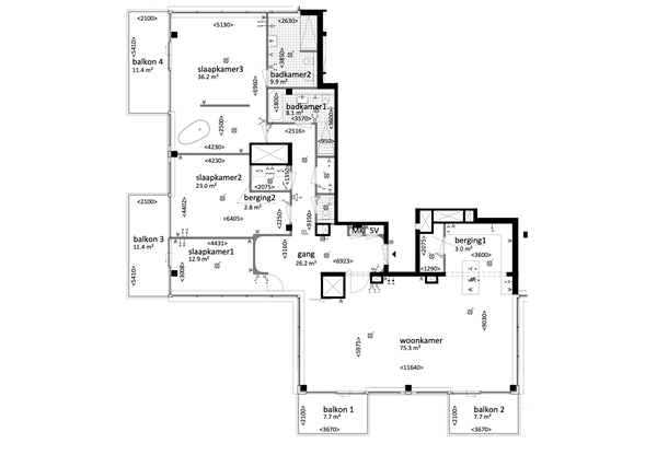 Floorplan - Baan 64H, 3011 CC Rotterdam